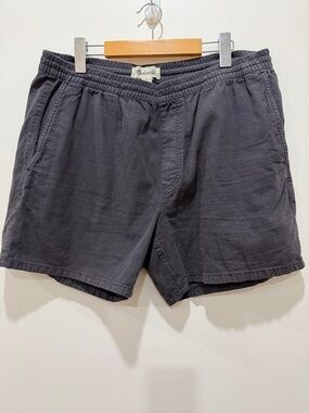 Madewell Men's Pull-On Shorts in Charcoal Gray